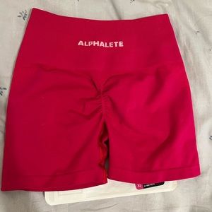 Pink alphalete amplify shorts XS